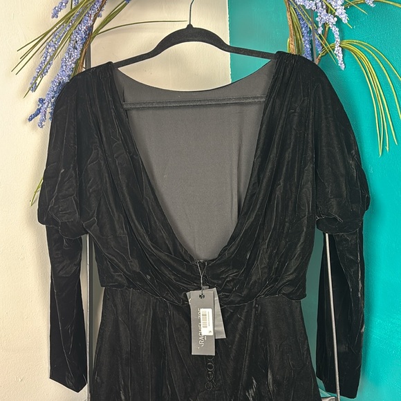 Rachel Zoe Emmaline Drape Back Velvet Dress - Picture 9 of 11